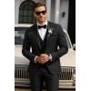 imageCOOFANDY Mens Tuxedo Suit Set Slim Fit 2 Piece Dress Suit Shawl Lapel Tuxedo Jacket Pants for Wedding Dinner Prom PartyBlack