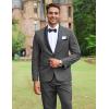 imageCOOFANDY Mens Tuxedo Suit Set Slim Fit 2 Piece Dress Suit Shawl Lapel Tuxedo Jacket Pants for Wedding Dinner Prom PartyDark Grey