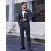 imageCOOFANDY Mens Tuxedo Suit Set Slim Fit 2 Piece Dress Suit Shawl Lapel Tuxedo Jacket Pants for Wedding Dinner Prom PartyNavy
