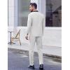 imageCOOFANDY Mens Tuxedo Suit Set Slim Fit 2 Piece Dress Suit Shawl Lapel Tuxedo Jacket Pants for Wedding Dinner Prom PartyWhite