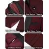 imageCOOFANDY Mens Tuxedo Suit Set Slim Fit 2 Piece Dress Suit Shawl Lapel Tuxedo Jacket Pants for Wedding Dinner Prom PartyWine Red