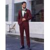 imageCOOFANDY Mens Tuxedo Suit Set Slim Fit 2 Piece Dress Suit Shawl Lapel Tuxedo Jacket Pants for Wedding Dinner Prom PartyWine Red