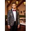 imageCOOFANDY Mens Floral Tuxedo Jacket Luxury Embroidered Wedding Blazer Dress Suit for Party DinnerBlack