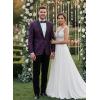 imageCOOFANDY Mens Floral Tuxedo Jacket Luxury Embroidered Wedding Blazer Dress Suit for Party DinnerPurple