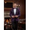 imageCOOFANDY Mens Floral Tuxedo Jacket Luxury Embroidered Wedding Blazer Dress Suit for Party DinnerPurple