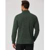 imageCOOFANDY Mens Quarter Zip Shirts Workout Fleece Lined Lightweight Long Sleeve Pullover SweatshirtsArmy Green
