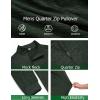 imageCOOFANDY Mens Quarter Zip Shirts Workout Fleece Lined Lightweight Long Sleeve Pullover SweatshirtsArmy Green
