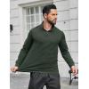 imageCOOFANDY Mens Quarter Zip Shirts Workout Fleece Lined Lightweight Long Sleeve Pullover SweatshirtsArmy Green