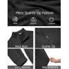 imageCOOFANDY Mens Quarter Zip Shirts Workout Fleece Lined Lightweight Long Sleeve Pullover SweatshirtsBlack