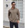 imageCOOFANDY Mens Quarter Zip Shirts Workout Fleece Lined Lightweight Long Sleeve Pullover SweatshirtsBrown