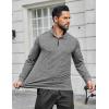 imageCOOFANDY Mens Quarter Zip Shirts Workout Fleece Lined Lightweight Long Sleeve Pullover SweatshirtsLight Grey