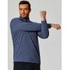 imageCOOFANDY Mens Quarter Zip Shirts Workout Fleece Lined Lightweight Long Sleeve Pullover SweatshirtsNavy Blue