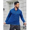 imageCOOFANDY Mens Quarter Zip Shirts Workout Fleece Lined Lightweight Long Sleeve Pullover SweatshirtsSky Blue
