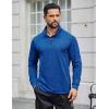 imageCOOFANDY Mens Quarter Zip Shirts Workout Fleece Lined Lightweight Long Sleeve Pullover SweatshirtsSky Blue