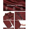 imageCOOFANDY Mens Quarter Zip Shirts Workout Fleece Lined Lightweight Long Sleeve Pullover SweatshirtsWine Red