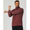 imageCOOFANDY Mens Quarter Zip Shirts Workout Fleece Lined Lightweight Long Sleeve Pullover SweatshirtsWine Red