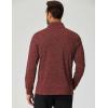 imageCOOFANDY Mens Quarter Zip Shirts Workout Fleece Lined Lightweight Long Sleeve Pullover SweatshirtsWine Red