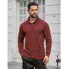 imageCOOFANDY Mens Quarter Zip Shirts Workout Fleece Lined Lightweight Long Sleeve Pullover SweatshirtsWine Red