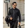 imageCOOFANDY Mens Tech Dress Shirts Long Sleeve Poplin Formal Shirt Casual Button Down ShirtsBlack