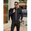 imageCOOFANDY Mens Tech Dress Shirts Long Sleeve Poplin Formal Shirt Casual Button Down ShirtsBlack
