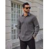 imageCOOFANDY Mens Tech Dress Shirts Long Sleeve Poplin Formal Shirt Casual Button Down ShirtsDark Grey