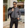 imageCOOFANDY Mens Tech Dress Shirts Long Sleeve Poplin Formal Shirt Casual Button Down ShirtsDark Grey