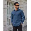 imageCOOFANDY Mens Tech Dress Shirts Long Sleeve Poplin Formal Shirt Casual Button Down ShirtsGrayish Blue