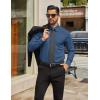 imageCOOFANDY Mens Tech Dress Shirts Long Sleeve Poplin Formal Shirt Casual Button Down ShirtsGrayish Blue