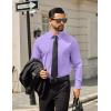 imageCOOFANDY Mens Tech Dress Shirts Long Sleeve Poplin Formal Shirt Casual Button Down ShirtsLavender