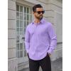 imageCOOFANDY Mens Tech Dress Shirts Long Sleeve Poplin Formal Shirt Casual Button Down ShirtsLavender