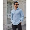imageCOOFANDY Mens Tech Dress Shirts Long Sleeve Poplin Formal Shirt Casual Button Down ShirtsLight Blue