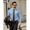 imageCOOFANDY Mens Tech Dress Shirts Long Sleeve Poplin Formal Shirt Casual Button Down ShirtsLight Blue