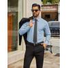 imageCOOFANDY Mens Tech Dress Shirts Long Sleeve Poplin Formal Shirt Casual Button Down ShirtsLight Blue
