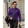 imageCOOFANDY Mens Tech Dress Shirts Long Sleeve Poplin Formal Shirt Casual Button Down ShirtsPurple