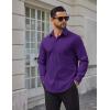 imageCOOFANDY Mens Tech Dress Shirts Long Sleeve Poplin Formal Shirt Casual Button Down ShirtsPurple