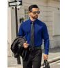 imageCOOFANDY Mens Tech Dress Shirts Long Sleeve Poplin Formal Shirt Casual Button Down ShirtsRoyal Azure