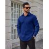 imageCOOFANDY Mens Tech Dress Shirts Long Sleeve Poplin Formal Shirt Casual Button Down ShirtsRoyal Azure