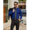 imageCOOFANDY Mens Tech Dress Shirts Long Sleeve Poplin Formal Shirt Casual Button Down ShirtsRoyal Azure