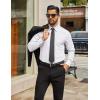 imageCOOFANDY Mens Tech Dress Shirts Long Sleeve Poplin Formal Shirt Casual Button Down ShirtsWhite