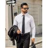 imageCOOFANDY Mens Tech Dress Shirts Long Sleeve Poplin Formal Shirt Casual Button Down ShirtsWhite