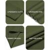 imageCOOFANDY Mens Crew Neck Sweaters Long Sleeve Lightweight Knit Dress Pullover SweatersArmy Green