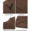 imageCOOFANDY Mens Waffle Henley Shirts Long Sleeve Casual TShirt Basic Lightweight Pullover TeesBrown