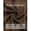 imageCOOFANDY Mens Waffle Henley Shirts Long Sleeve Casual TShirt Basic Lightweight Pullover TeesBrown