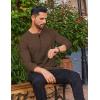imageCOOFANDY Mens Waffle Henley Shirts Long Sleeve Casual TShirt Basic Lightweight Pullover TeesBrown