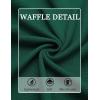 imageCOOFANDY Mens Waffle Henley Shirts Long Sleeve Casual TShirt Basic Lightweight Pullover TeesGreen