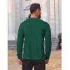 imageCOOFANDY Mens Waffle Henley Shirts Long Sleeve Casual TShirt Basic Lightweight Pullover TeesGreen