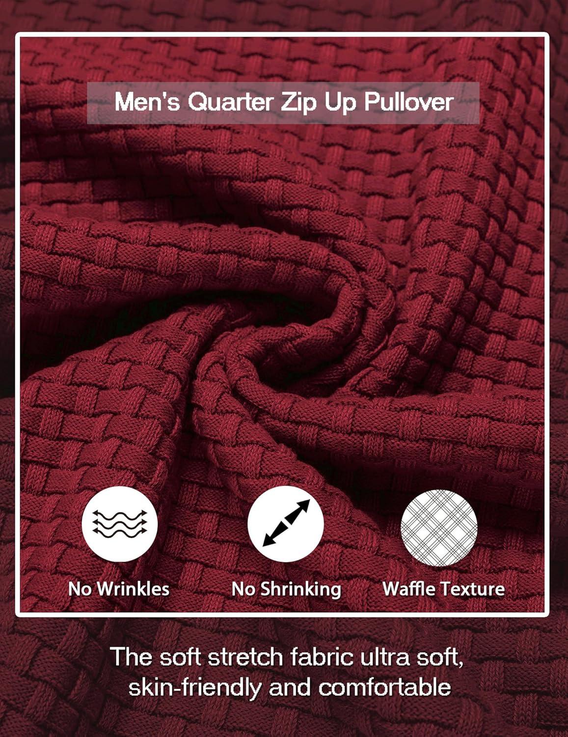 imageCOOFANDY Men Dress Crewneck Sweater Pullover Knit Long Sleeve Casual Slim Fit SweaterDark Red