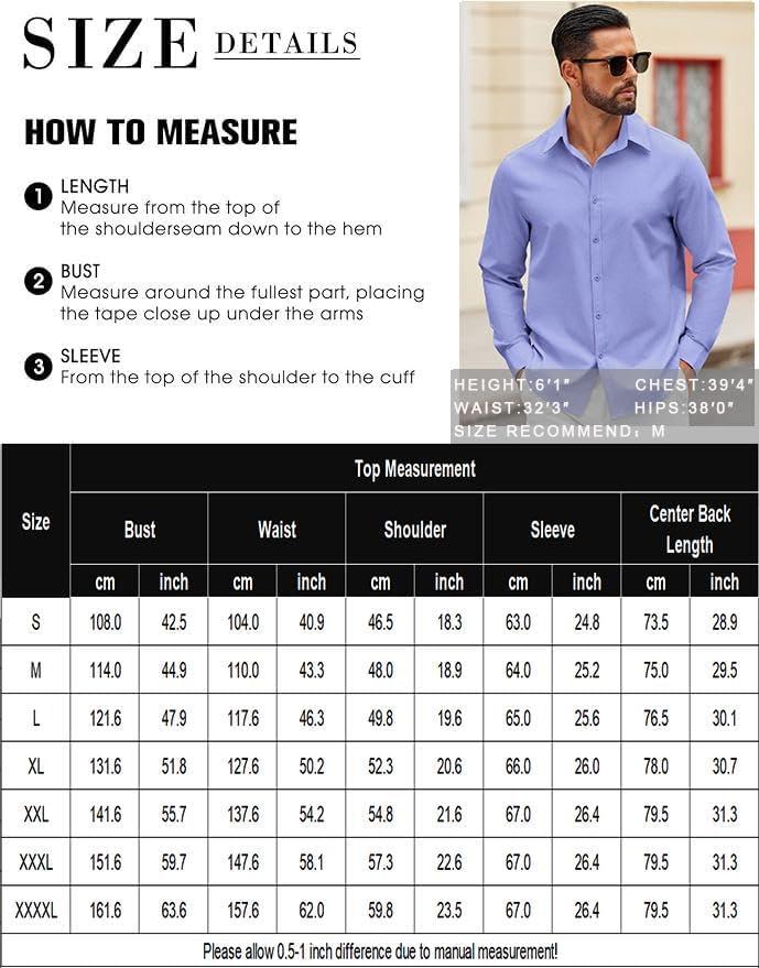 imageCOOFANDY Mens Casual Button Down Shirts Long Sleeve Regualar Fit Dress Shirt Oxford Shirts for MenGrey Blue