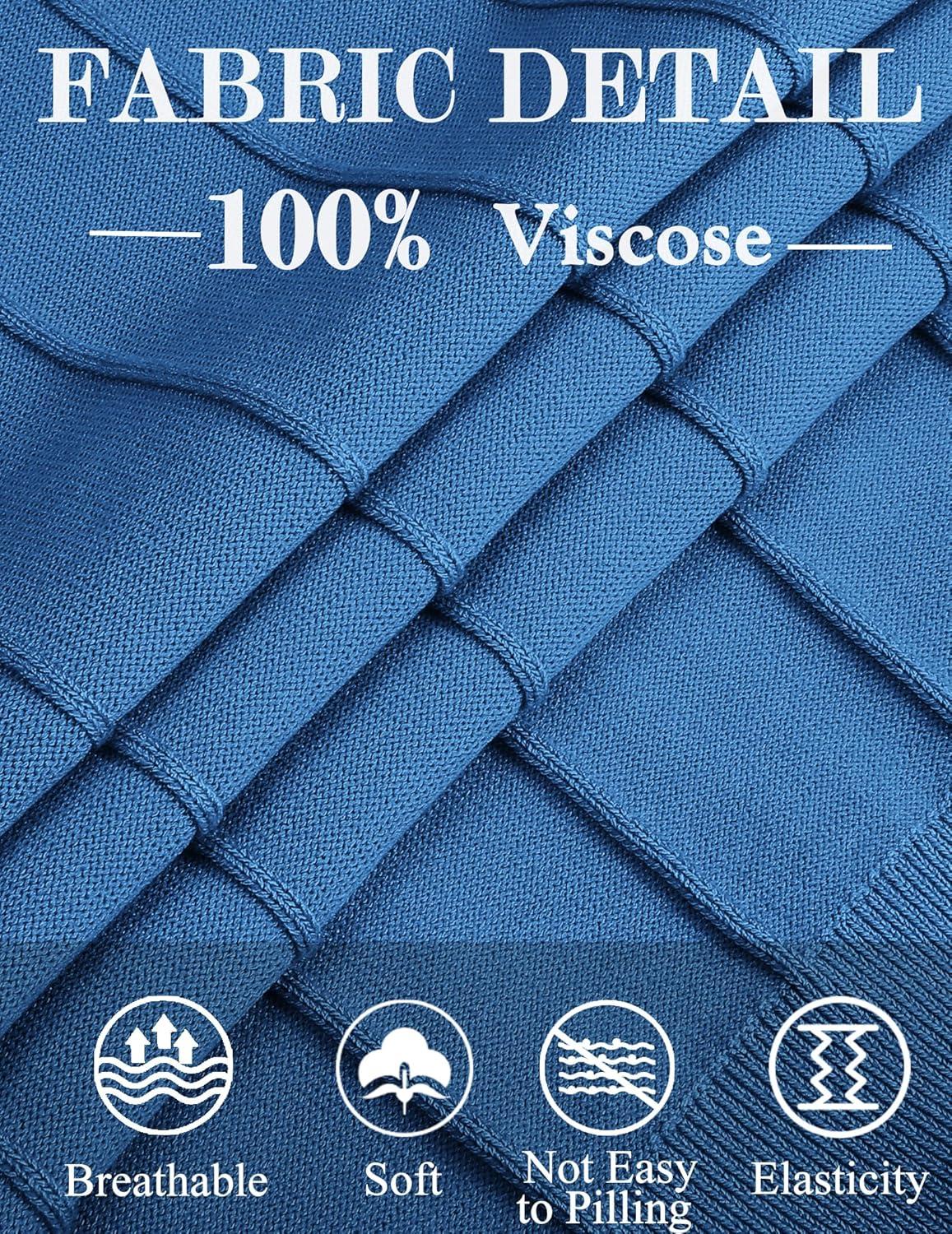 imageCOOFANDY Mens Crew Neck Sweater Long Sleeve Ribbed Knit Dress Sweaters Casual Slim Fit PulloverDark Blue