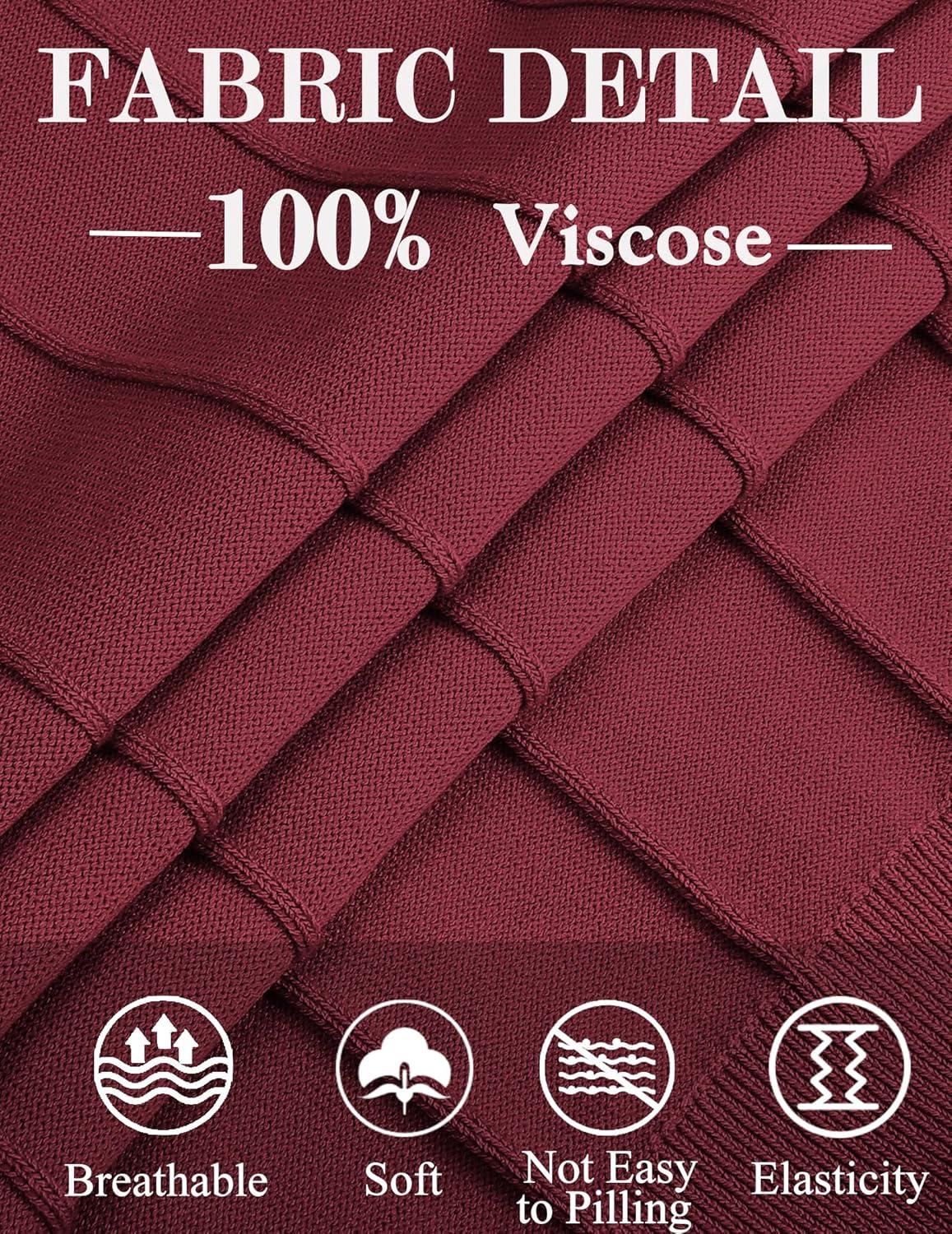 imageCOOFANDY Mens Crew Neck Sweater Long Sleeve Ribbed Knit Dress Sweaters Casual Slim Fit PulloverWine Red
